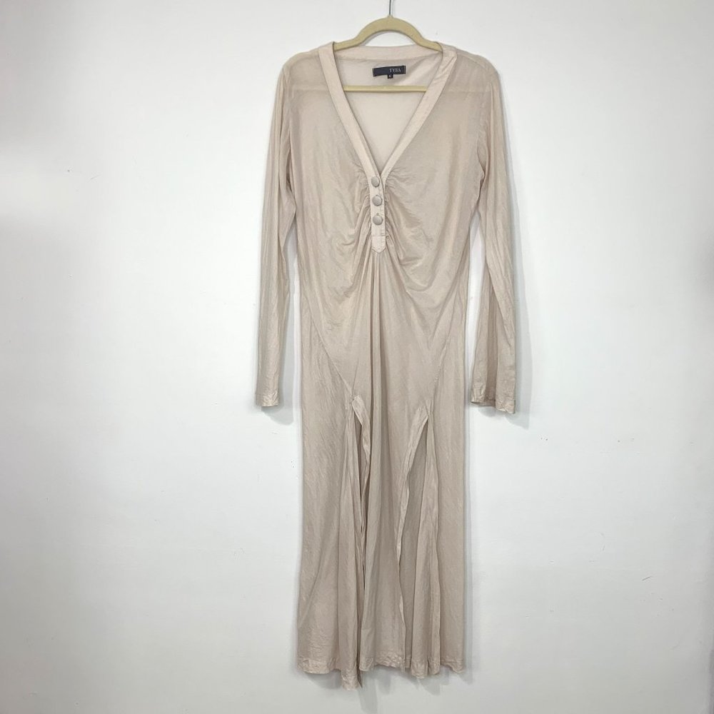 TYSA Cream V-neck Long Sleeve‎ Coverup Dress Sz 4/XL